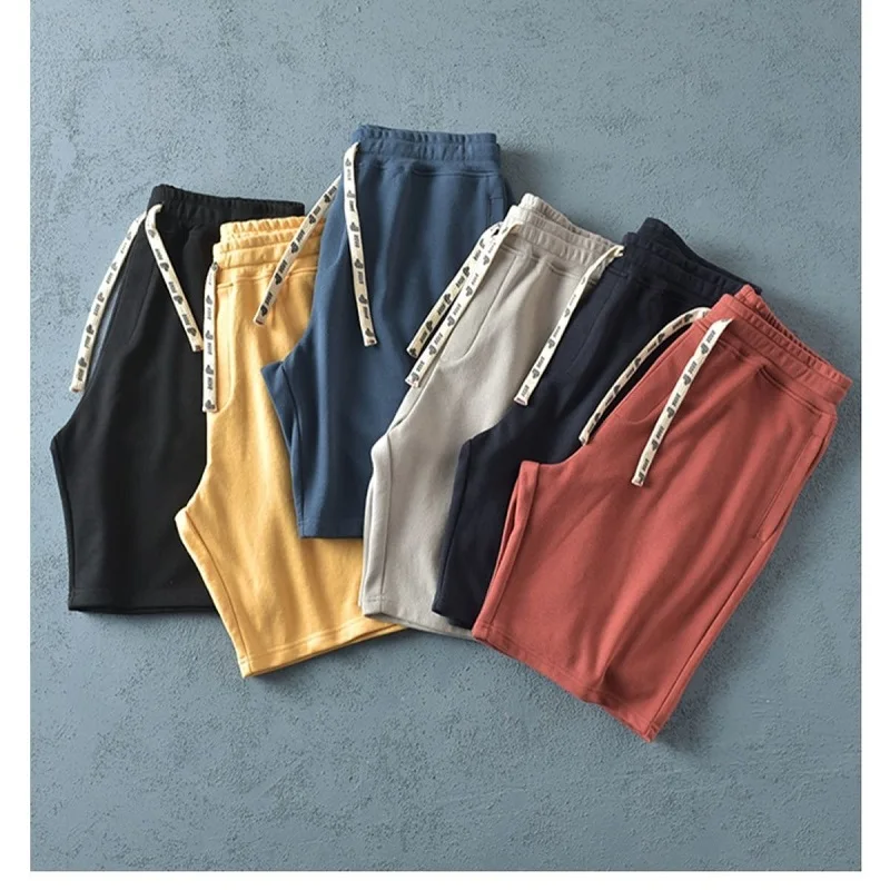 

Male Solid Home Autumn Summer Black Drawstring Color Casual Shorts Shorts Wholesale Shorts Cotton Short Men Pants