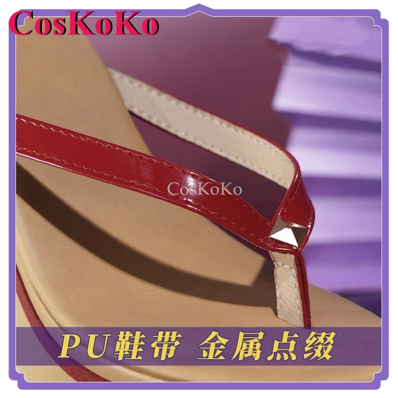 CosKoKo Raiden Shogun обувь косплей игра Genshin Impact модные универсальные сабо Хэллоуин