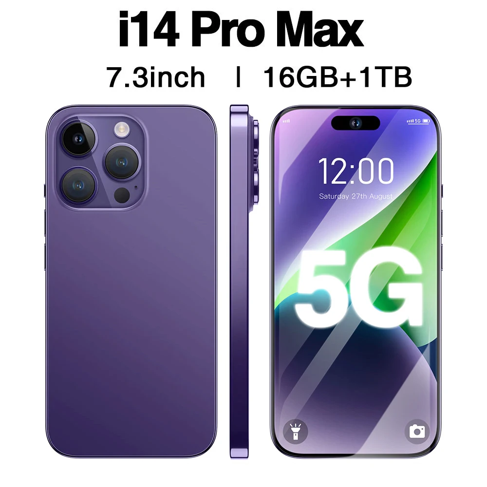 

Смартфон i14 Pro Max, 7,3 дюйма, 4G, 6000 мАч