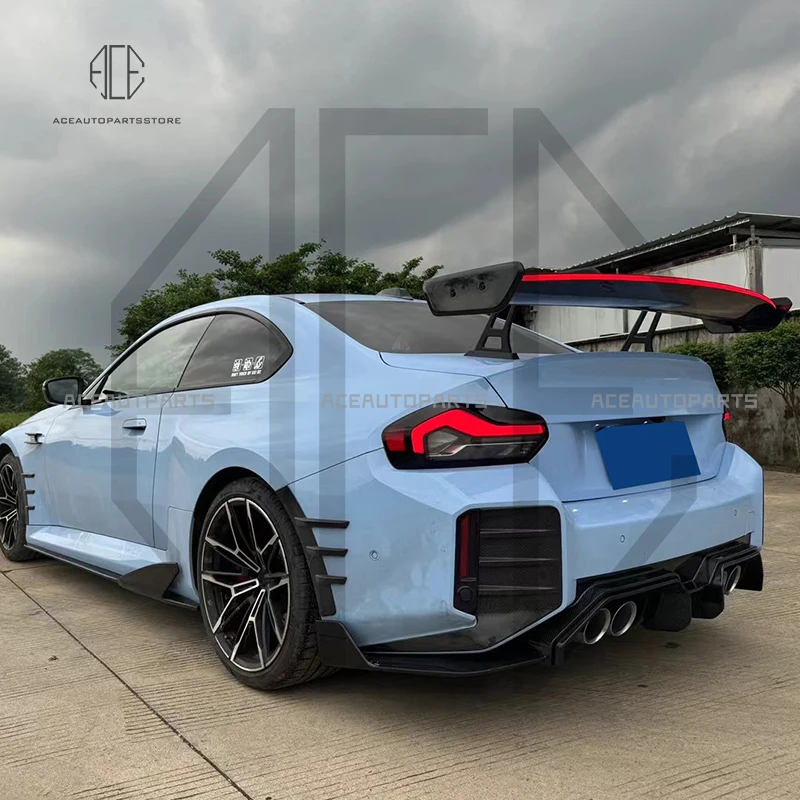 Для BMW M2 M3 M4 G87 G80 G82 G83 2021 + Сухой спойлер из углеродного волокна с задним тормозом
