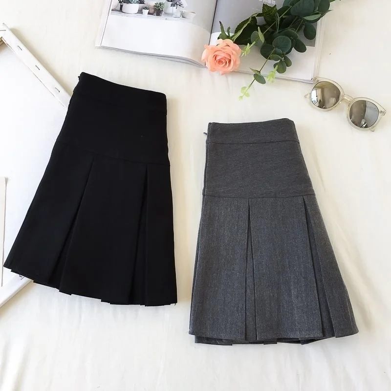 

Pleated Skirt Women's Spring And Summer 2022 New Ins Super Fire Skirt Black Chic Short Skirt High Waist A-line Umbrella Skirt