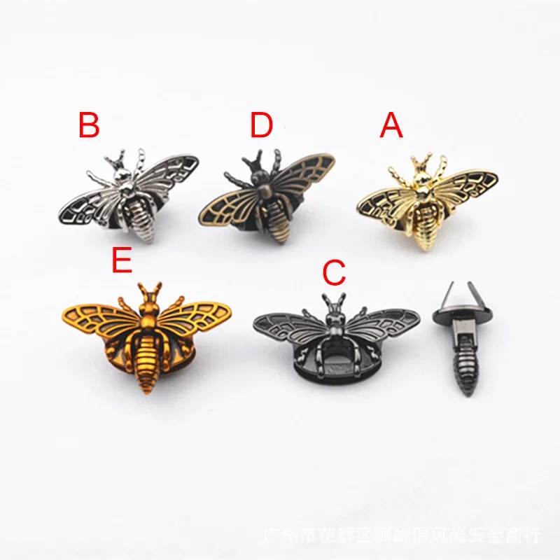 Metal Bee Shape Turn Lock Retro Fashion Bag Clasp Hardware for Leather Craft Bag Handbag Purse DIY Accessories