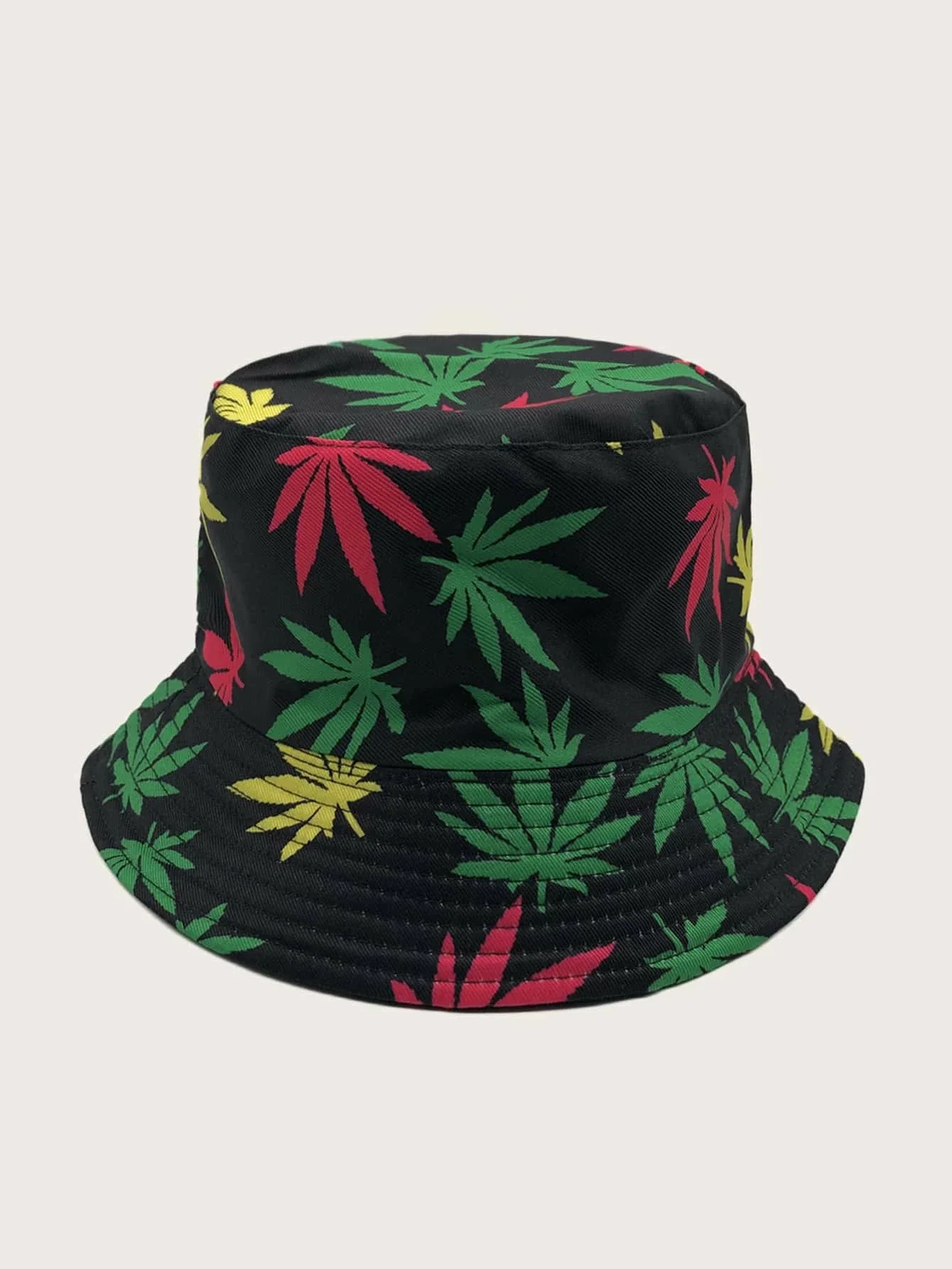 

Men Leaf Pattern Bucket Hat
