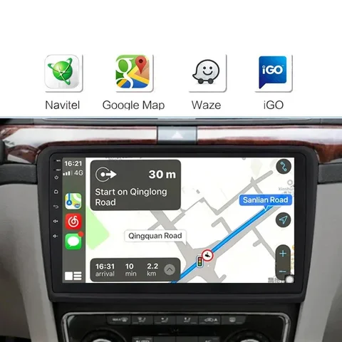 Android 14 Car Radio for Skoda Superb 2 B6 2008-2015 Multimedia Navigation Wireless Carplay Stereo Head Unit BT Screen WIFI 2din