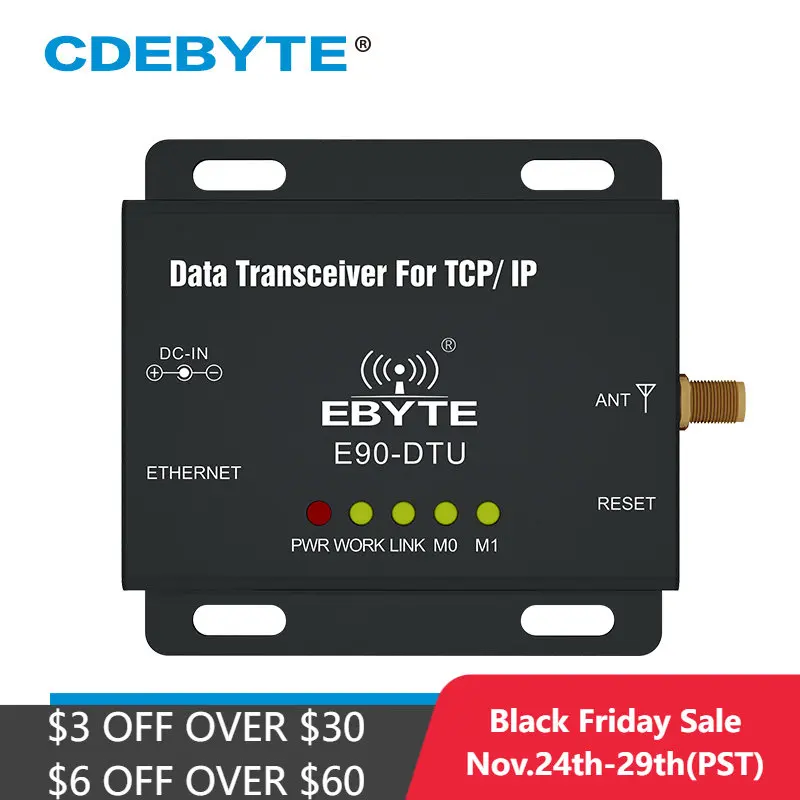 Ethernet LoRa Long Range 433MHz 1W IoT uhf Wireless Transceiver rf Module 433 MHz Transmitter and Receiver E90-DTU(433L30E)-V8