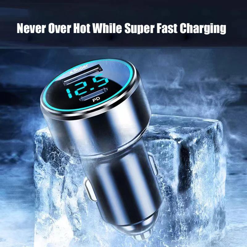 Автомобильное Зарядное Устройство Usb C Адаптер 180 Вт Сверхбыстрая Зарядка С