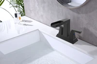 hot and cold household double handle double hole toilet basin faucet
