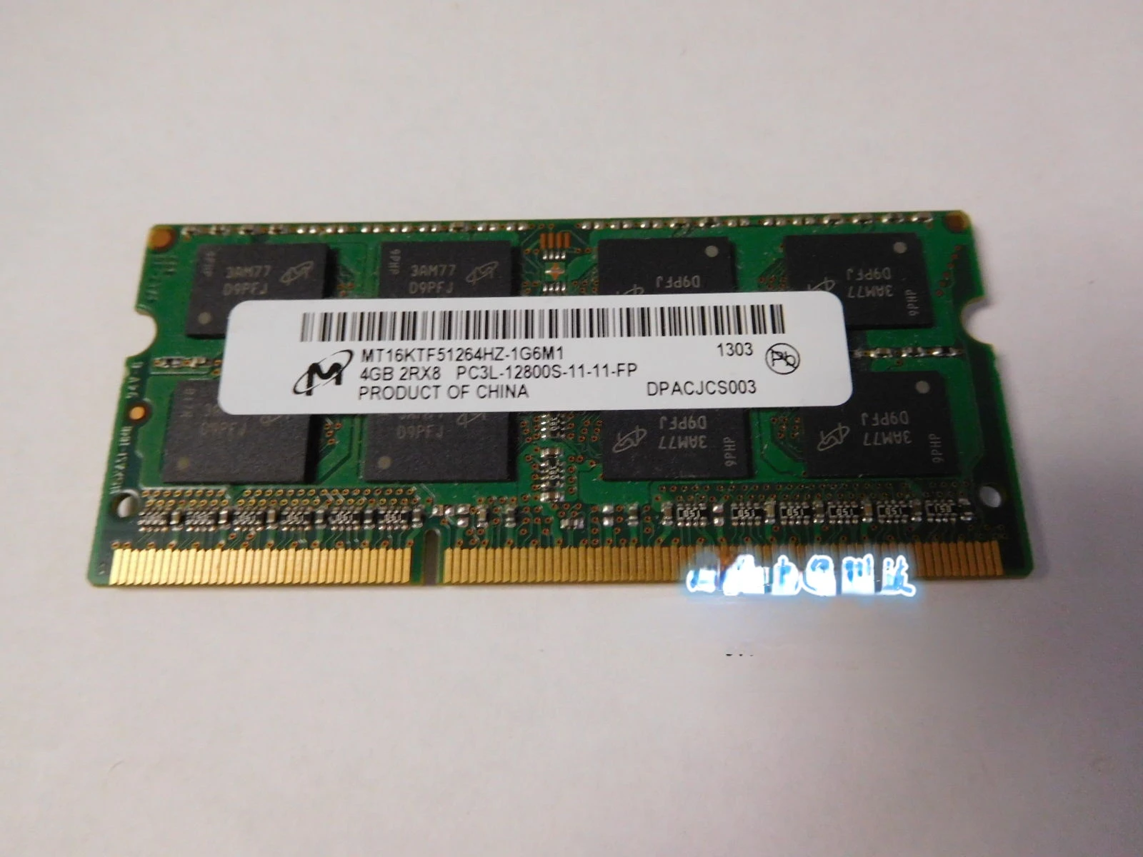 

RAM CRUCIAL 4GB 2Rx8 PC3L-12800S-11-11-FP MT16KTF51264HZ-1G6M1