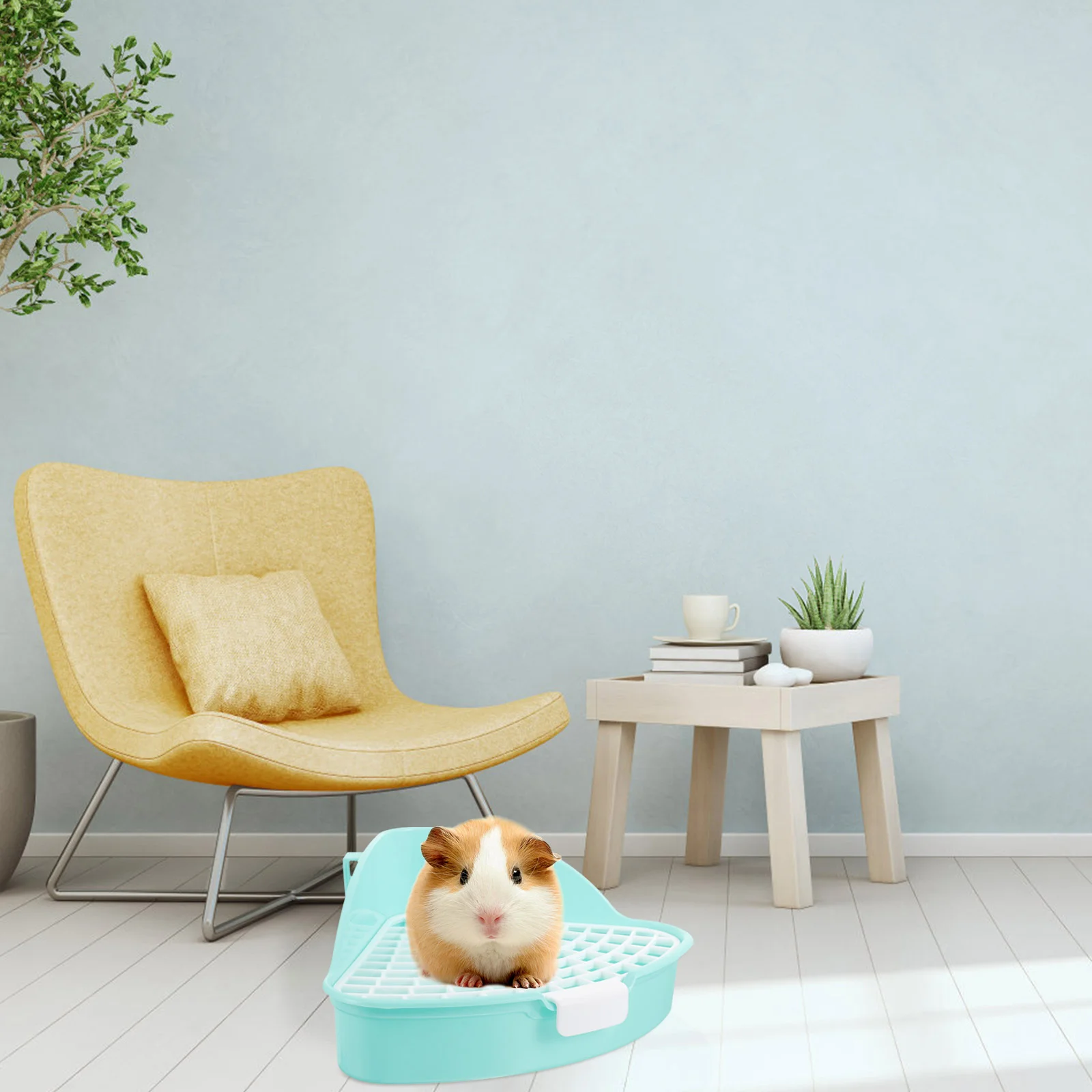 Треугольный горшок для домашних животных домашний поднос кроликов туалет собак