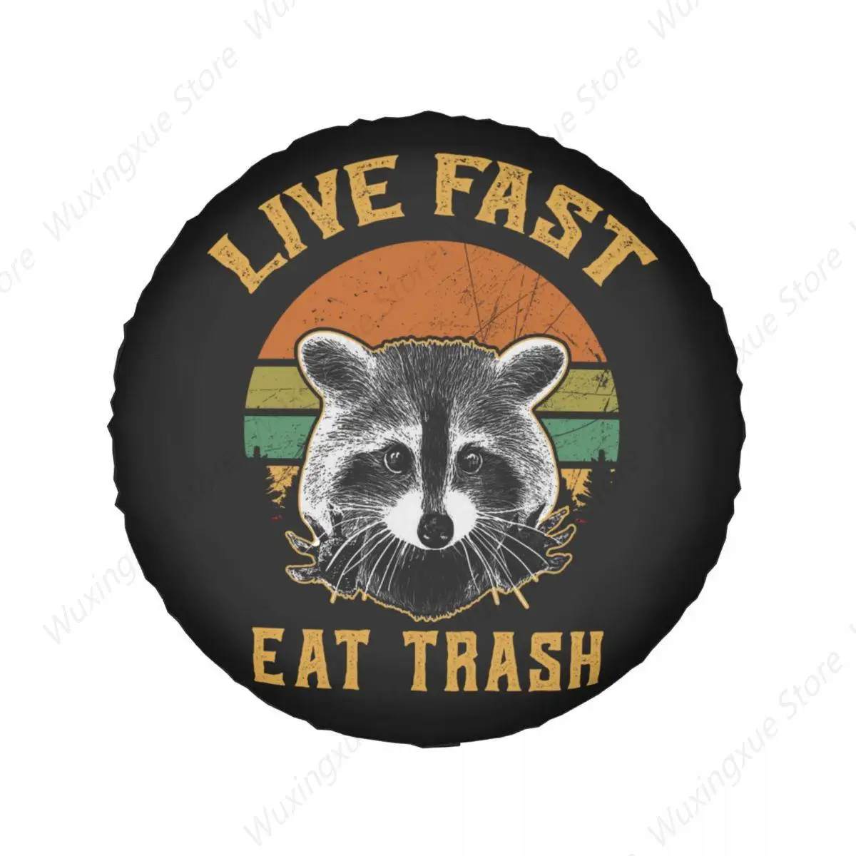 Ретро Live Fast Eat Trash Raccoon запасное колесо чехол для Jeep Mitsubishi Pajero Racoon автомобильные