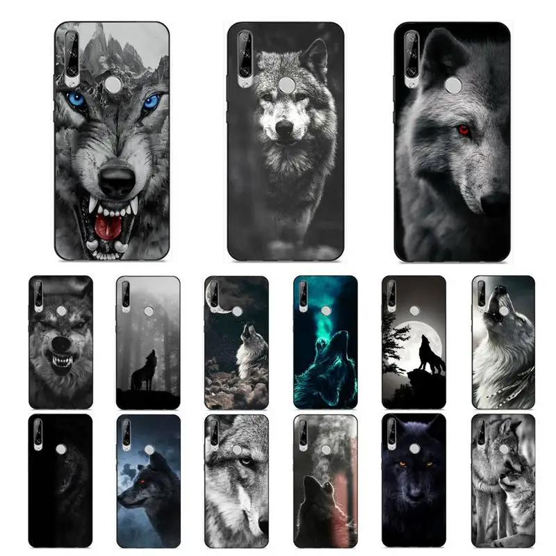 

MaiYaCa Cool Black Wolf Print Phone Case for Huawei Y 6 9 7 5 8s prime 2019 2018 enjoy 7 plus
