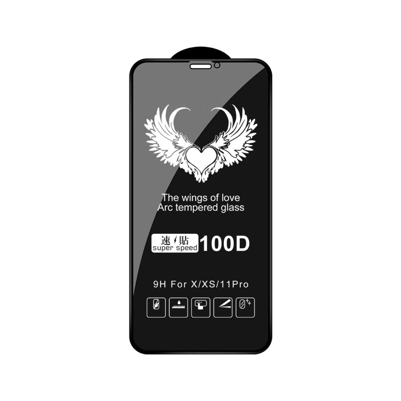 10-20pcs 100D Full Coverage ARC Tempered Glass Film For iPhone 11 12 13 14 Pro Max 7 8 x xr xs max Screen protector Guard