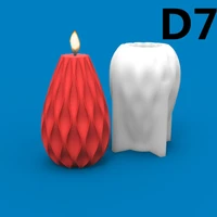 d7 streamlined shape silicone candle mold gypsum form carving art aromatherapy plaster home decoration mold wedding gift hand