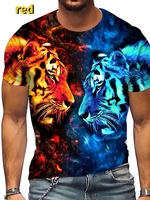 2022 summer mens t shirt animal tiger lion 3d printing t shirt harajuku casual short sleeved t shirt unisex top