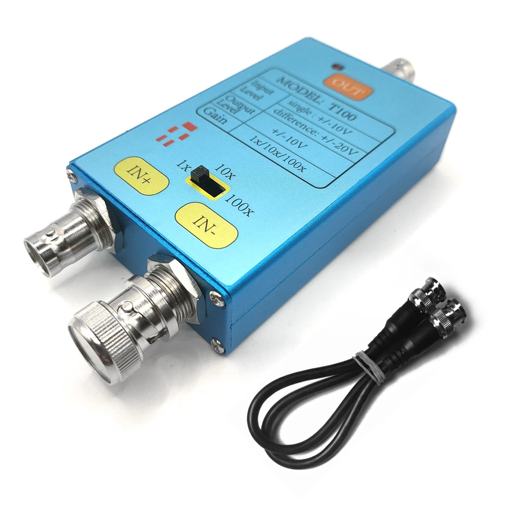 

10M Bandwidth Oscilloscope Differential Probe Gain Split Probes Pratical Weak Electrical Signal 1X 10X 100X Signals Amplifier