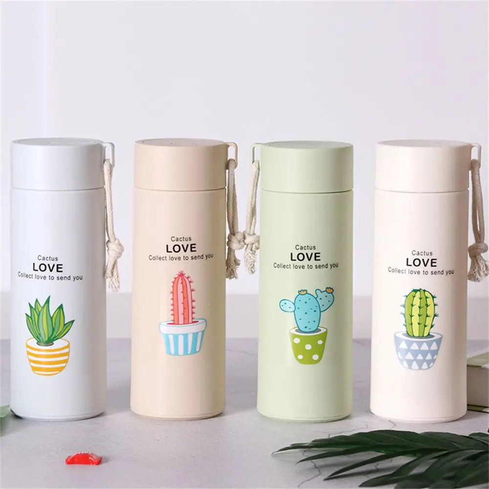 

Gift Outdoor Large Capacity Portable Succulent Glass Water Cup Drinking Bottle Succulent Patterned Sports Water Cup