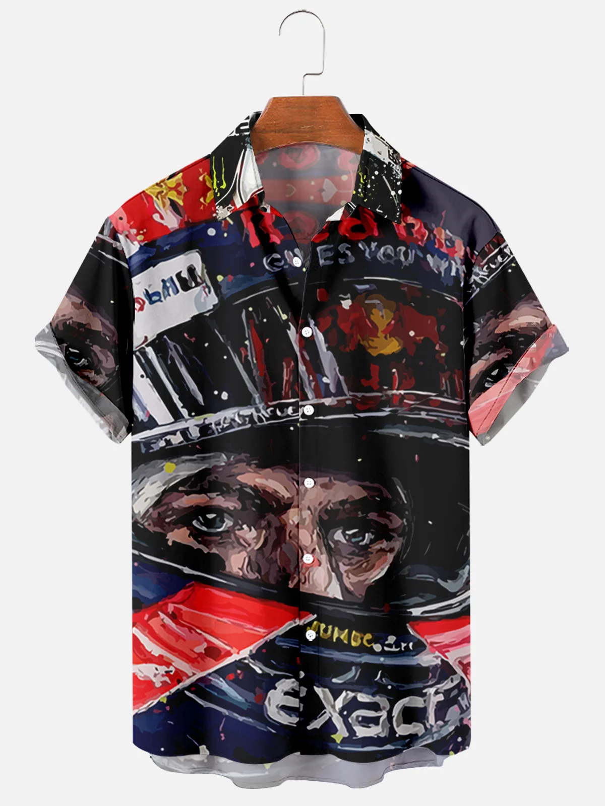 

2022 New Hawaiian Shirt Men's Fashion Short Sleeve Shirt Car Element 3D Digital Print Loose Quick Dry Shirt