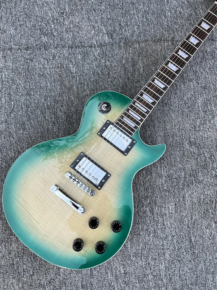 

Custom LP Electric Guitar Mahogany Body Rosewood Fingerboard Chrome Hardware Blueburst Gloss Finish