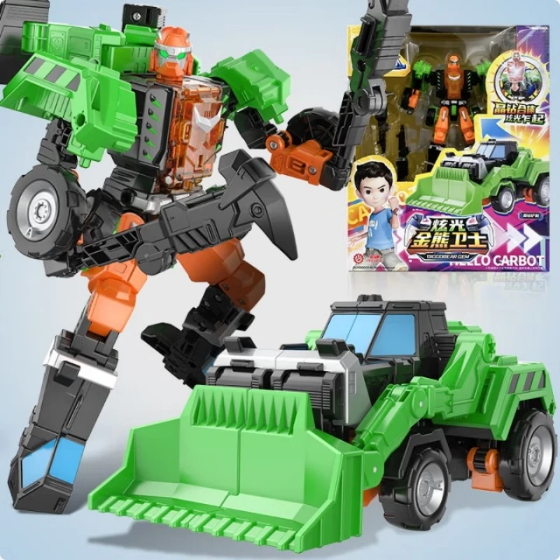 Фото Новая светящаяся фигурка-трансформер Crystal Beast Squad Elite Edition Hello Carbot: робот-игрушка, модель аниме-меха для мальчиков и детей №3