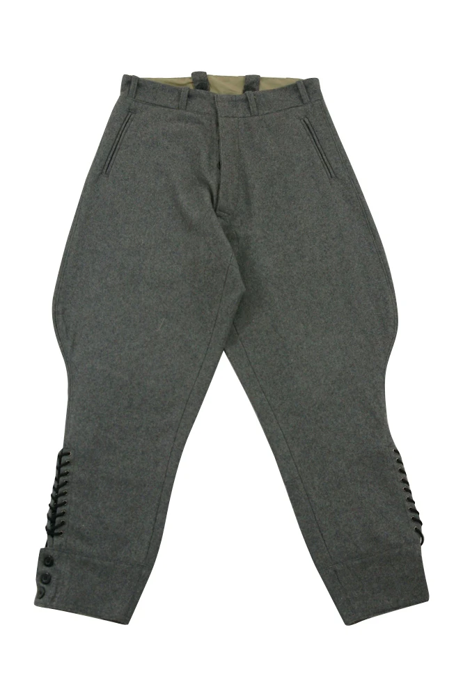 

GUWB-003 WWII German M36 officer stone grey wool breeches