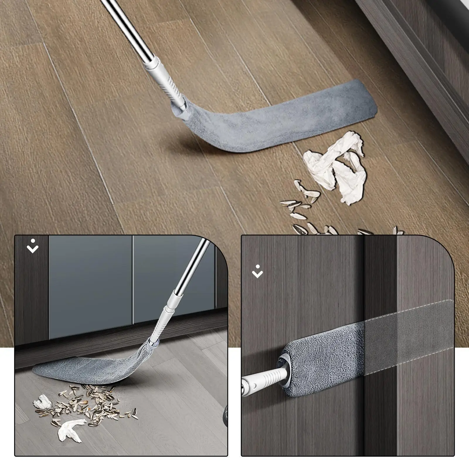 

Long Crevice Hogar Bedside Dust Brush Microfiber Duster Household Hand Artifact Telescopic Cleaning Tool Retractabl R9p9