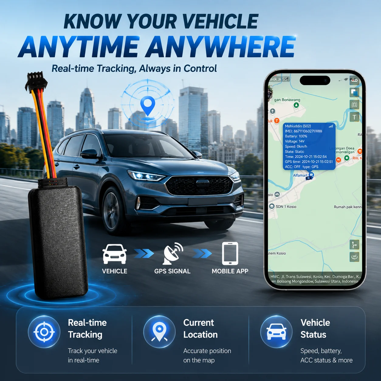 Фото GPS-трекер для автомобилей 4G+2G, локатор в реальном времени, противоугонная сигнализация, геозона, вибрационная сигнализация для автомобилей, грузовиков, мотоциклов №3