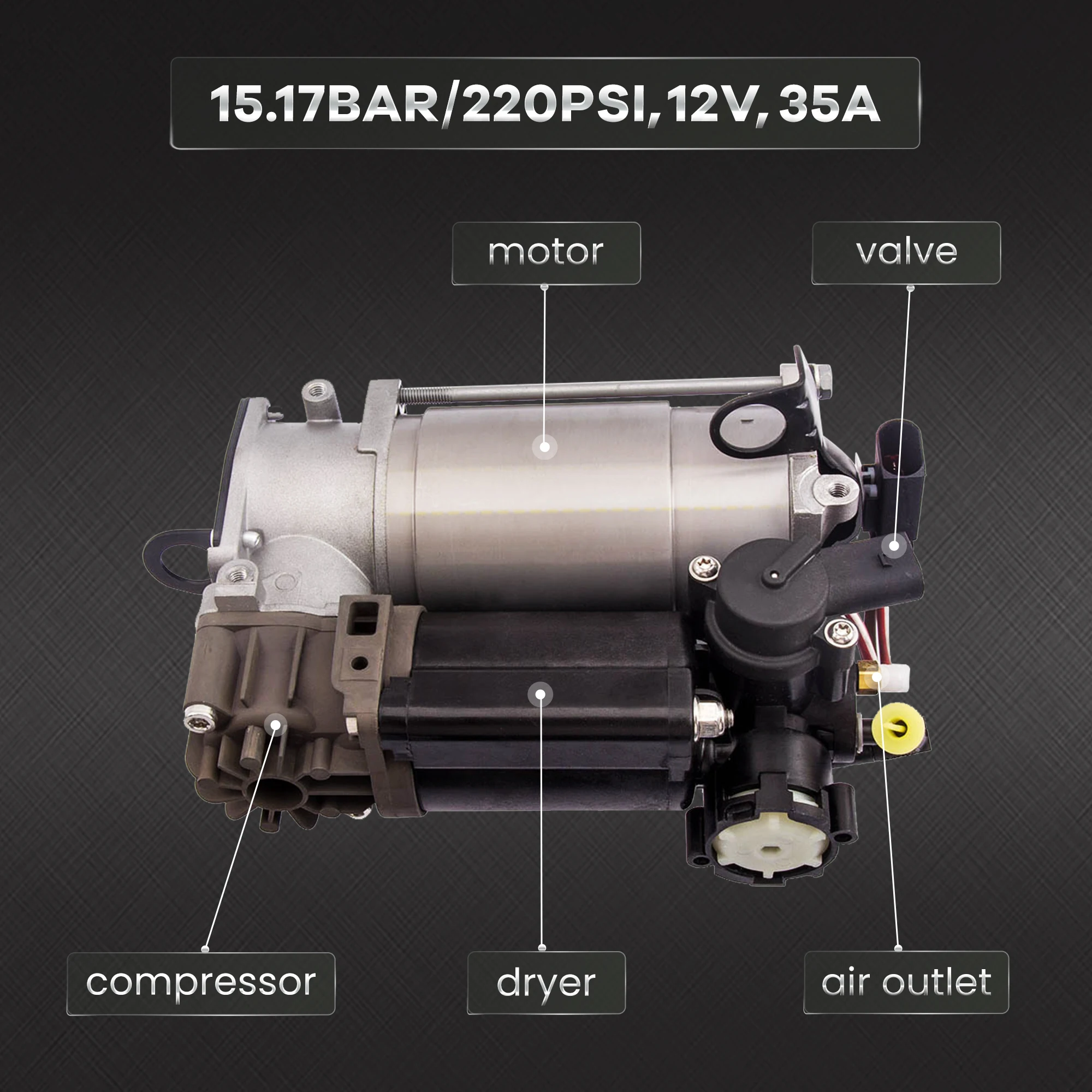 Воздушный компрессор Airmatic новый насос для Mercedes Benz W219 C219 S211 2004-2010 W220 2113200304 E Class W211