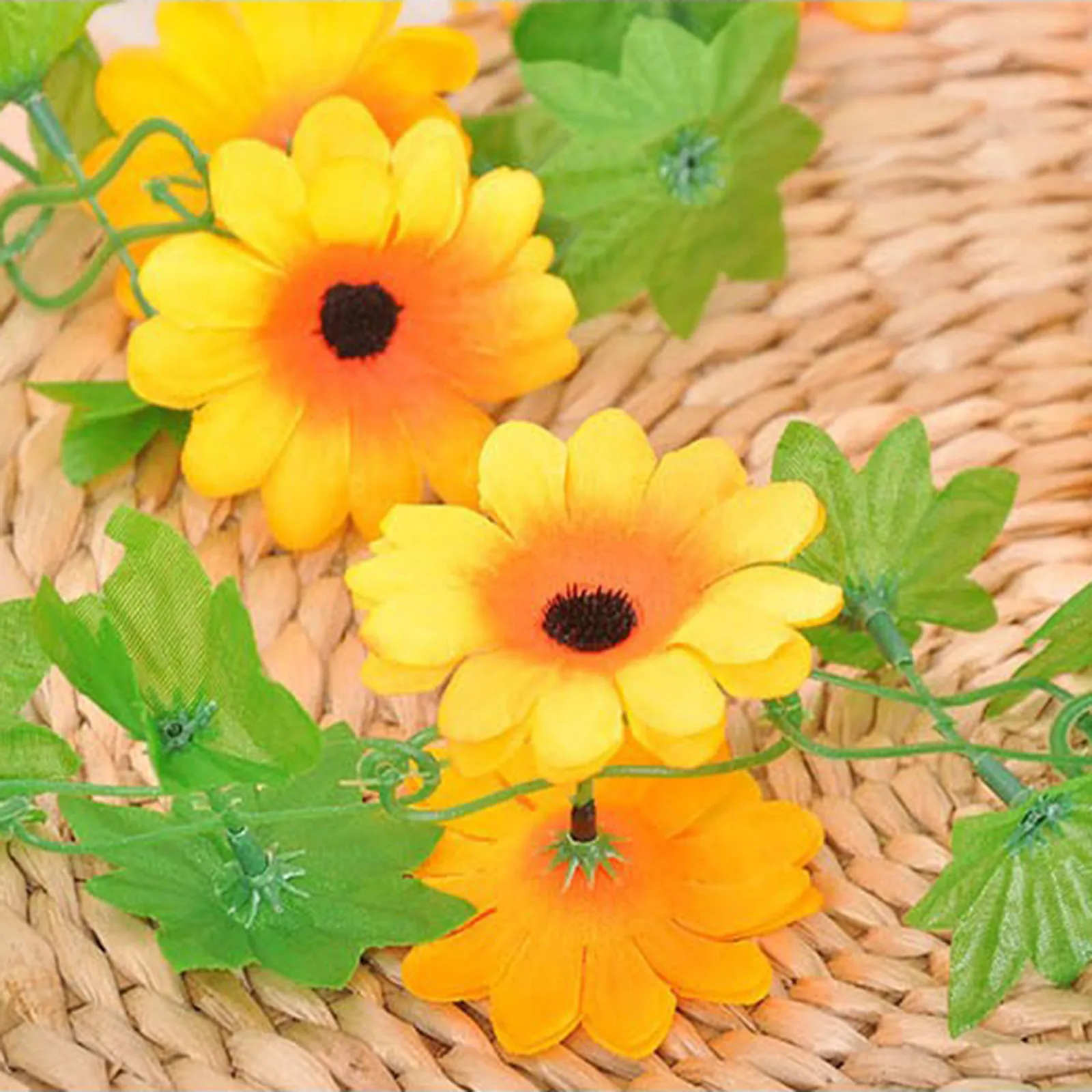 Имитация подсолнечника искусственные цветы лоза шелковое искусственное