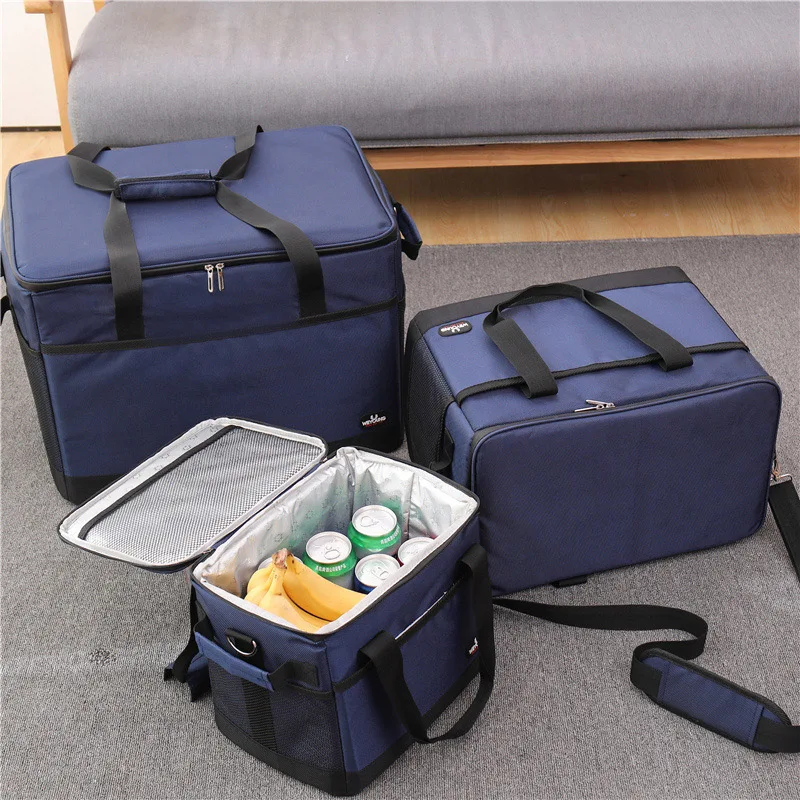 68L Thicken Cooler Bag Insulated Large Food Storage Camping Picnic Waterproof  Bottle Outdoor Summer Shoulder Hand 35L Tourism images - 6