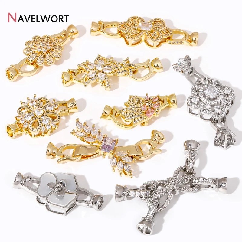 Золотые латунные застежки NAVELWORT для бижутерии