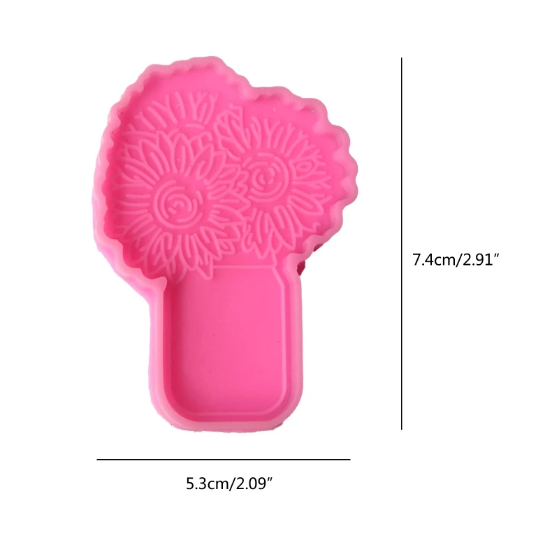 

Силиконовая форма для брелока в виде цветочной бутылки с отверстием