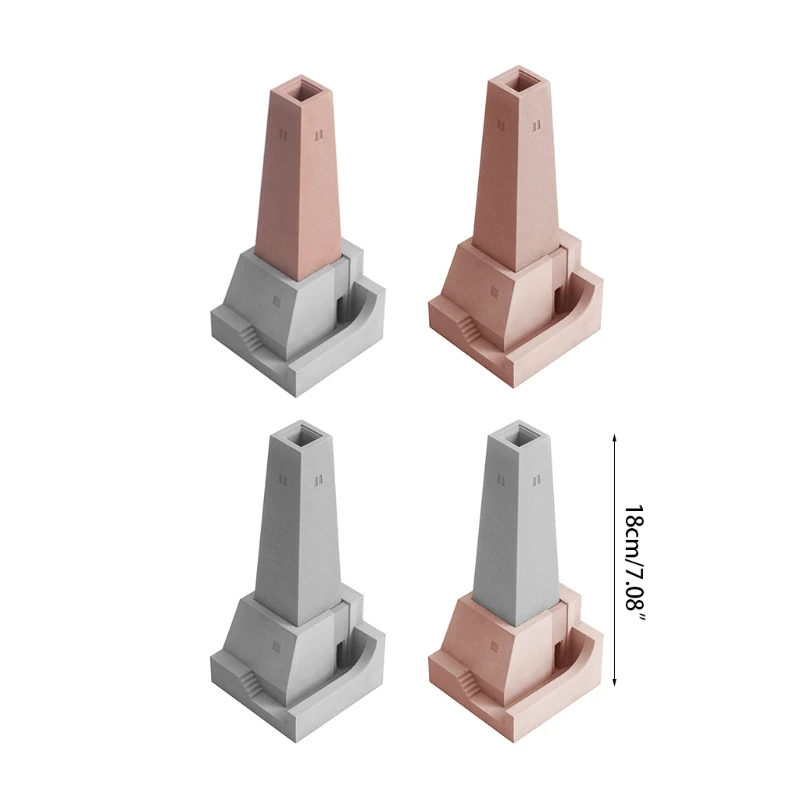 

Concrete Incense Burner Geometric Building Incense Stick Insert Mold Creative Candlestick Stand Holder for Home Office G2AB