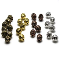 30pcs tibetan silve metal spacer beads charms for diy jewelry making round loose beads charms bracelet diy handmade accessories