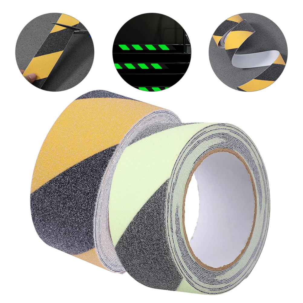 

2 Rolls Practical Grip Tape For Stairs Bathtub Floor Stickers Anti-skid Stickers Stair Tape Anti-slip Grip Tape