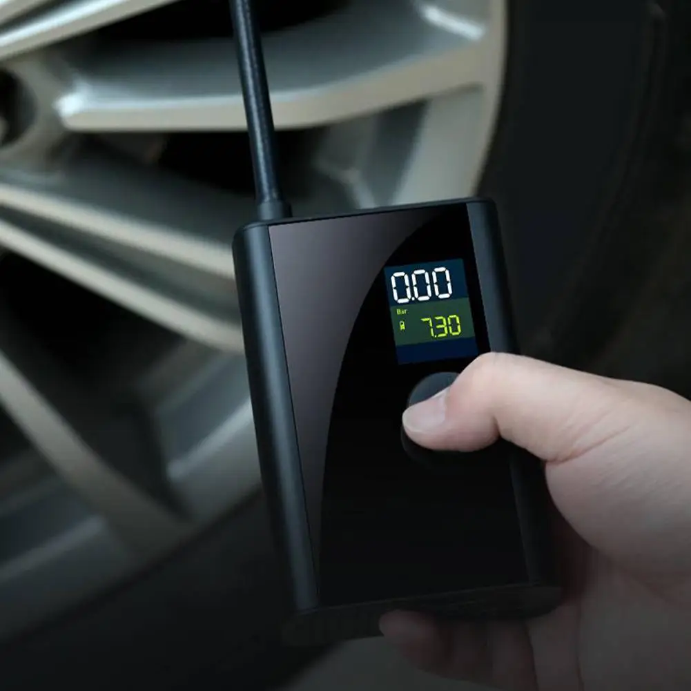 

Portable Car Wireless Air Pump Kit With Pressure Measuring Lighting 60w Type-c Connector Compressor Emergency Tool