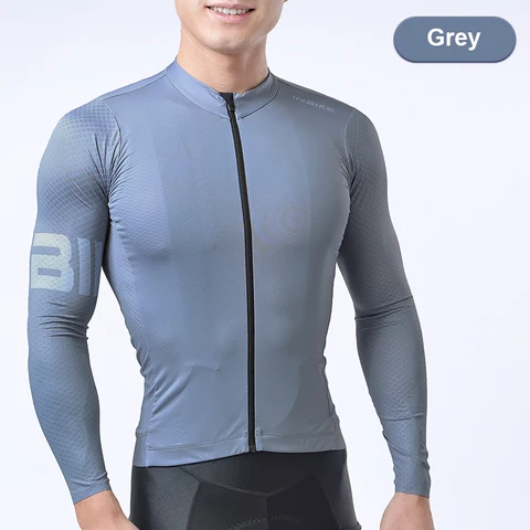 INBIKE Мужская велосипедная футболка из полиэстера с длинным рукавом