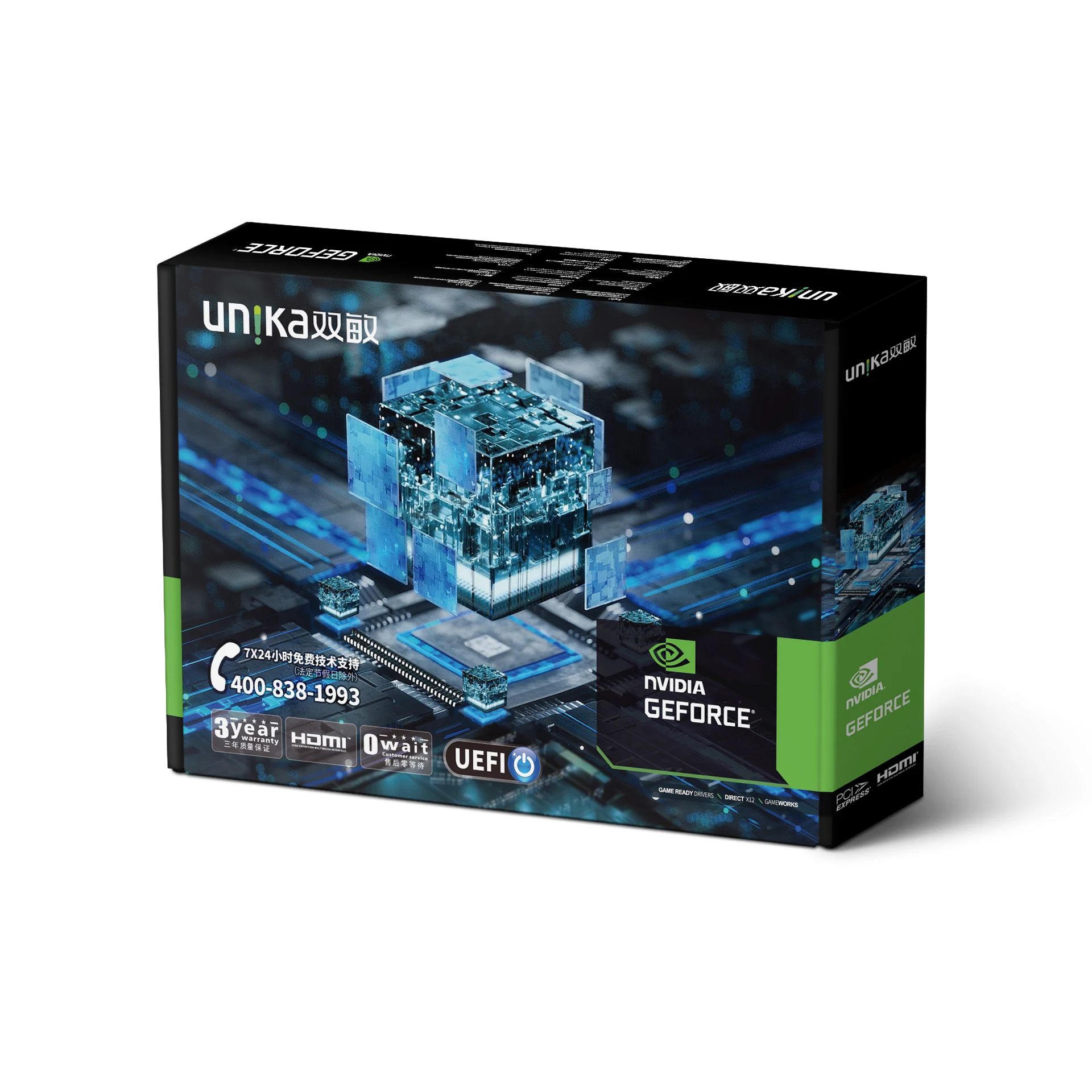 Бренд UNIKA GT730 4 Гб V3 графическая карта для NVIDIA GeForce серии GT 730 4GD 3 графика 100% бит HDMI