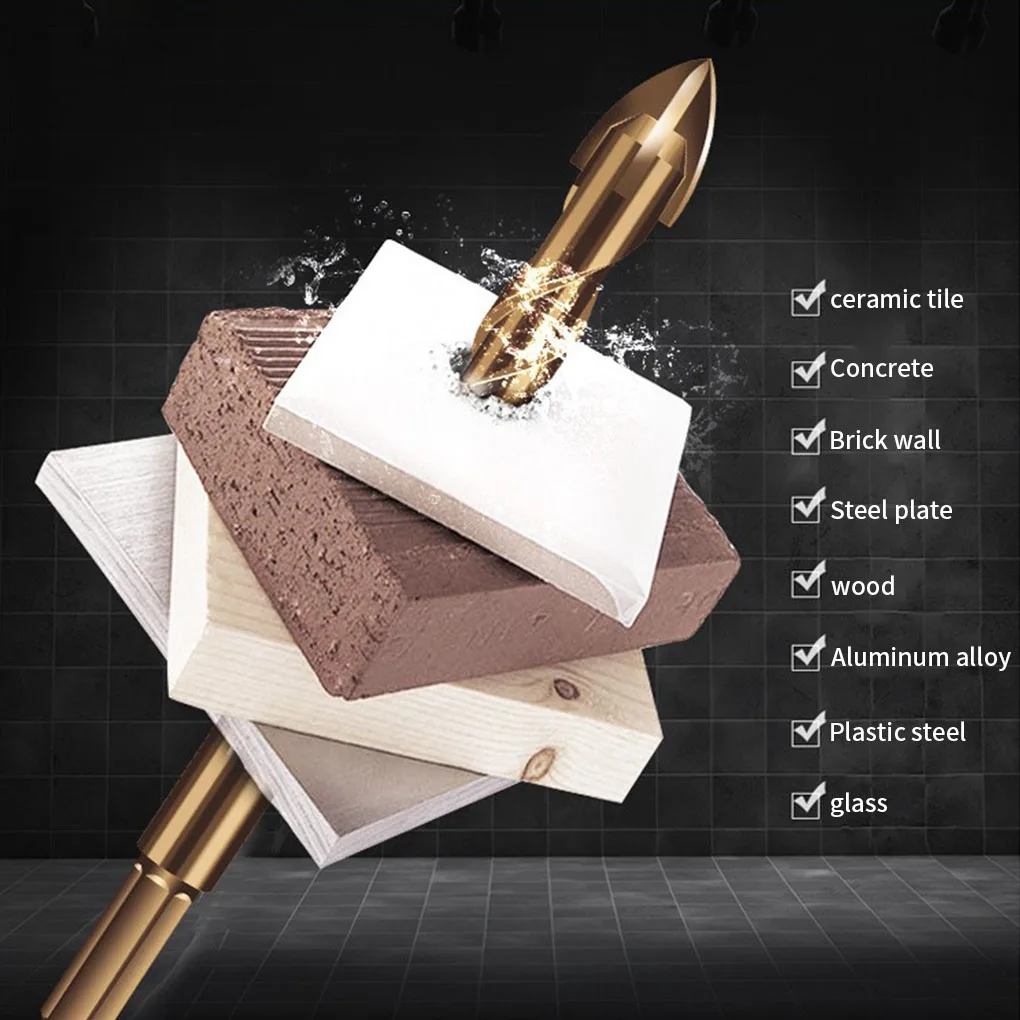 

Drill Bits Hexagon Tile Stone Hole Openers Alloy Woodworking Glass Drill Set 6mm 6mm 8mm 10mm 12mm