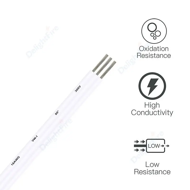 5-100 м 2 3 4-контактный гибкий электрический провод плоский светодиодный