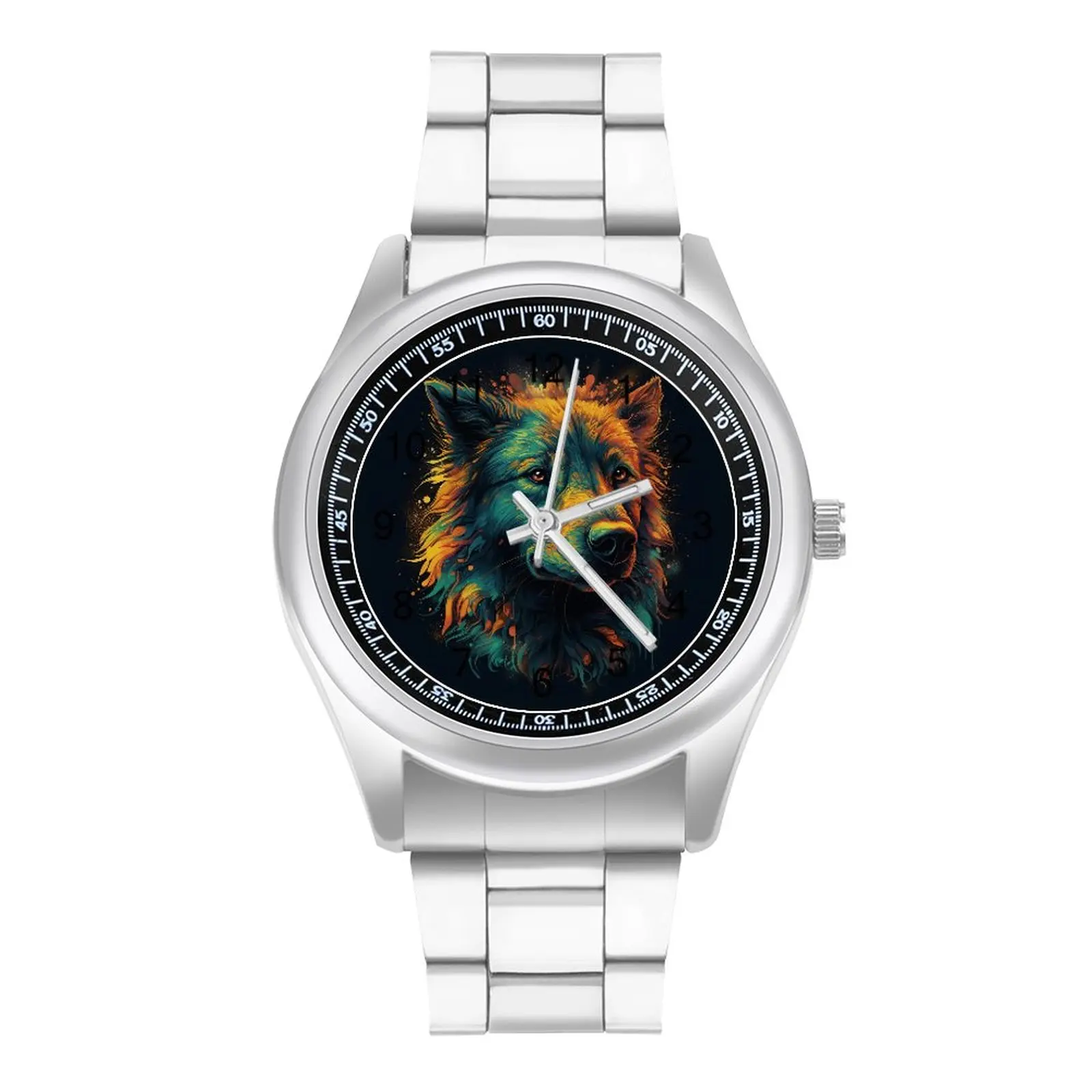 

Dog Quartz Watch Animal Head Design Funny Wrist Watches Steel Lady Fitness Design Wristwatch