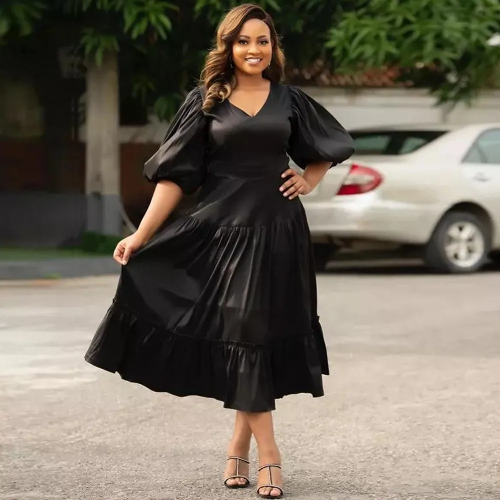 

African Dresses For Women 2023 New African Clothes Dashiki Black Ankara Dresses Bazin Traditional Robe Africa Long Dress