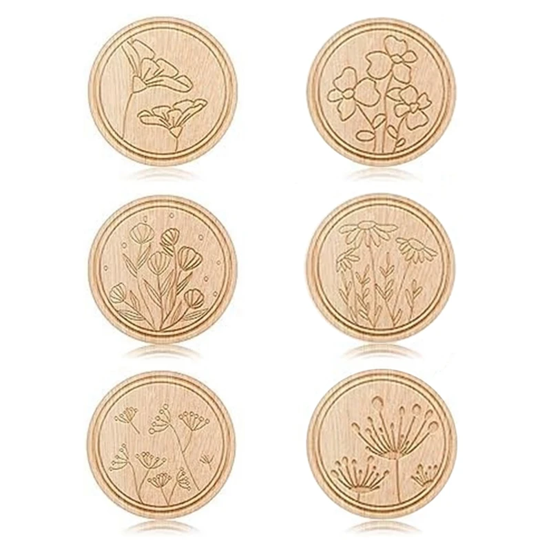 6 шт. держатели игл с цветочным узором для вышивания и штифтов