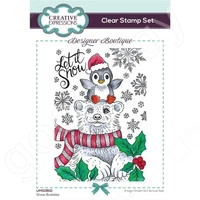 new 2022 christmas snow buddies clear stamps scrapbook diary decoration stencil embossing template diy greeting card handmade