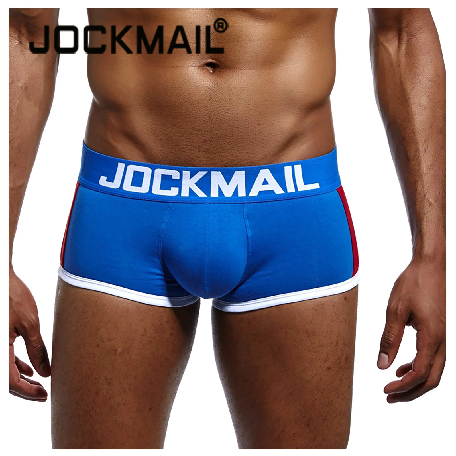 

Трусы-боксеры JOCKMAIL мужские в классическом спортивном стиле, нижнее белье из дышащего хлопка, брифы, пикантные сетчатые плавки