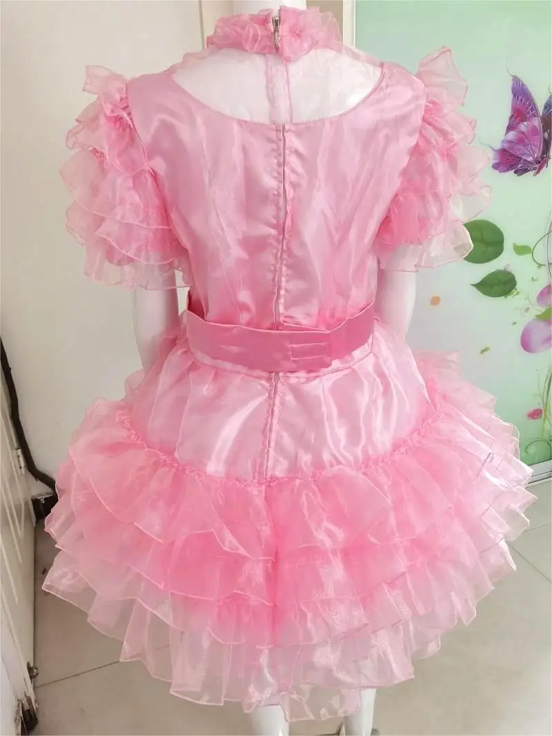 Разноцветное платье для взрослых гигантское сексуальное розовое атласное