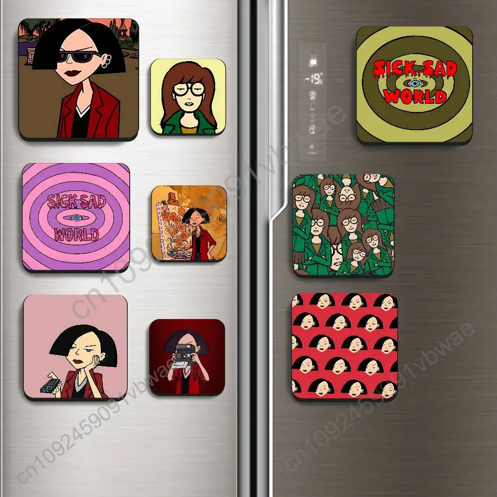 Фото Крутой магнит на холодильник Jane Lane Daria Morgendorffer, черный, квадратный, пластиковый, для магнитных наклеек, не оставляет следов, прочный, гладкий, с текстурой №1