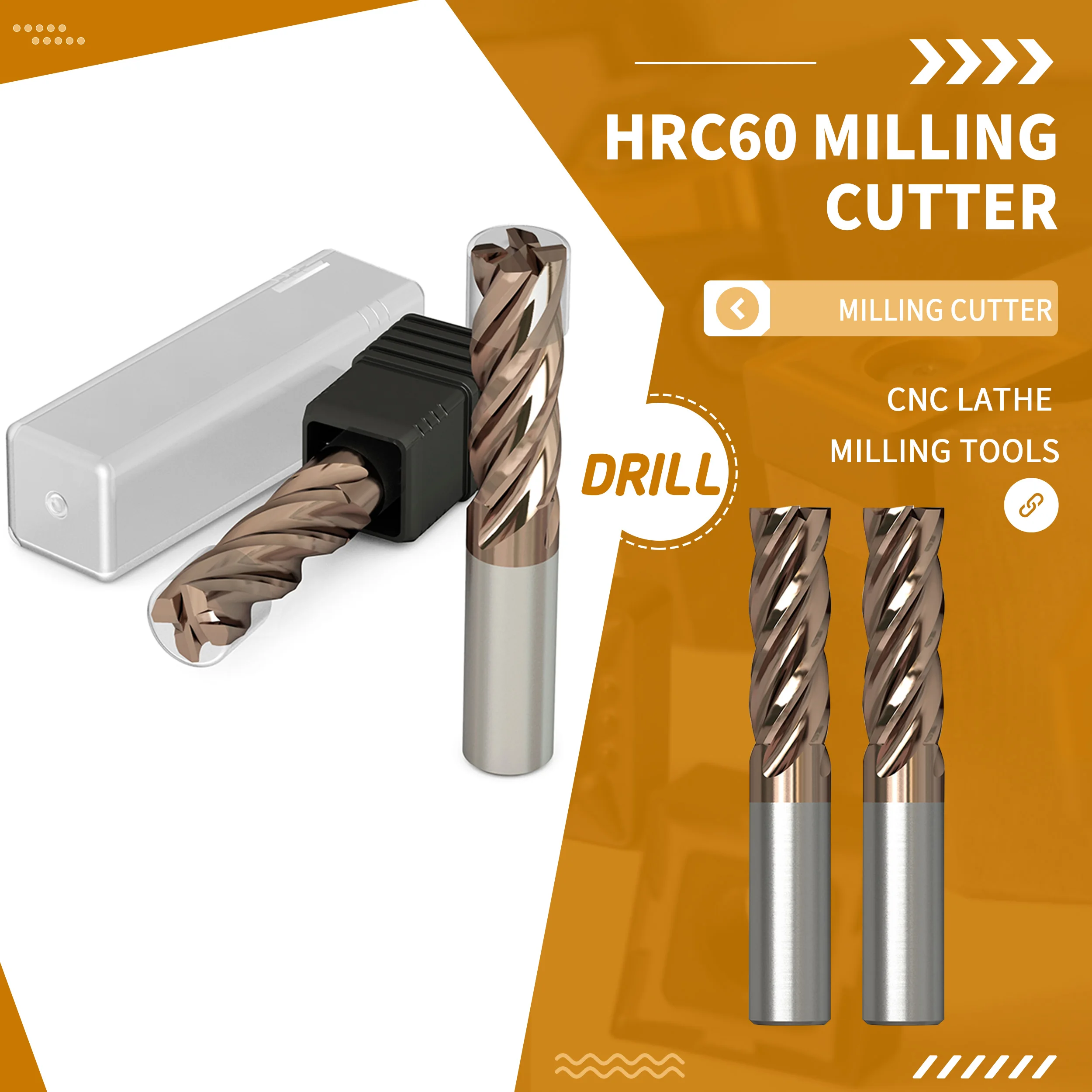 

60 Degrees Four-blade Tungsten Steel Milling Cutter CNC Lathe Carbide Cutter Lengthened Stainless Steel Straight Shank End Mill