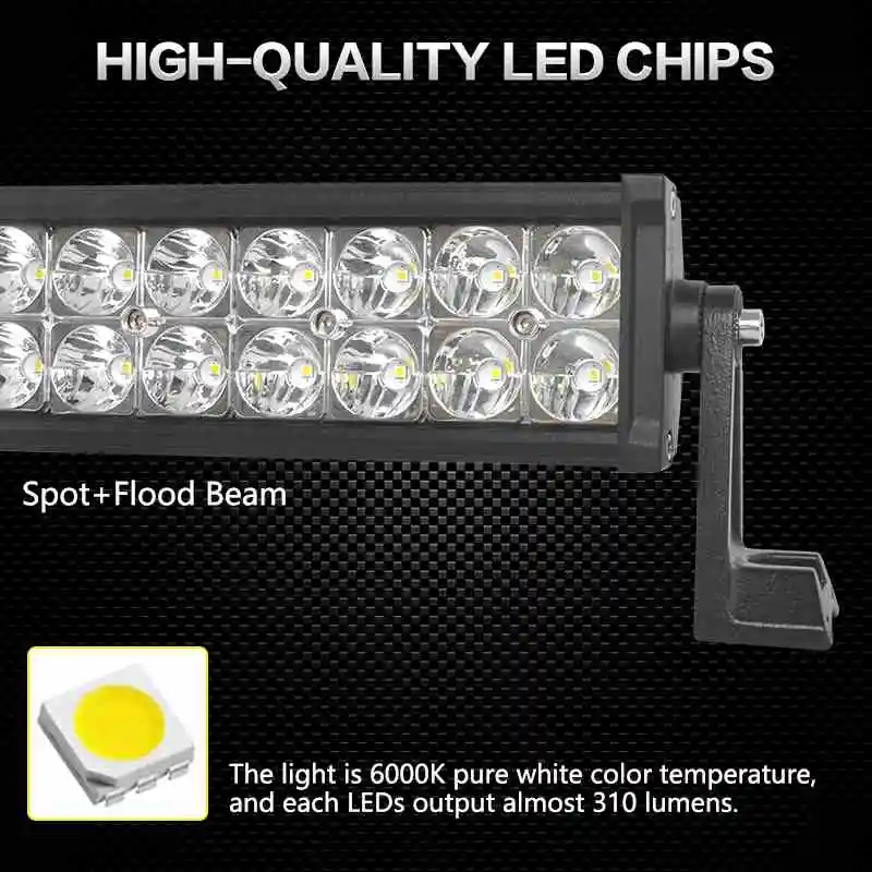 Прямой внедорожник 22 дюйма 32 42 52 12 В 24 для внедорожника автомобильная Внутренняя