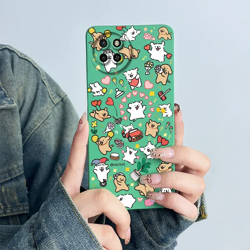 For Itel S23 Phone Case S665L Cover Soft Silicone Sweet Painted Shell Cartoon Funda Lovely Printed Protective Casing Coque