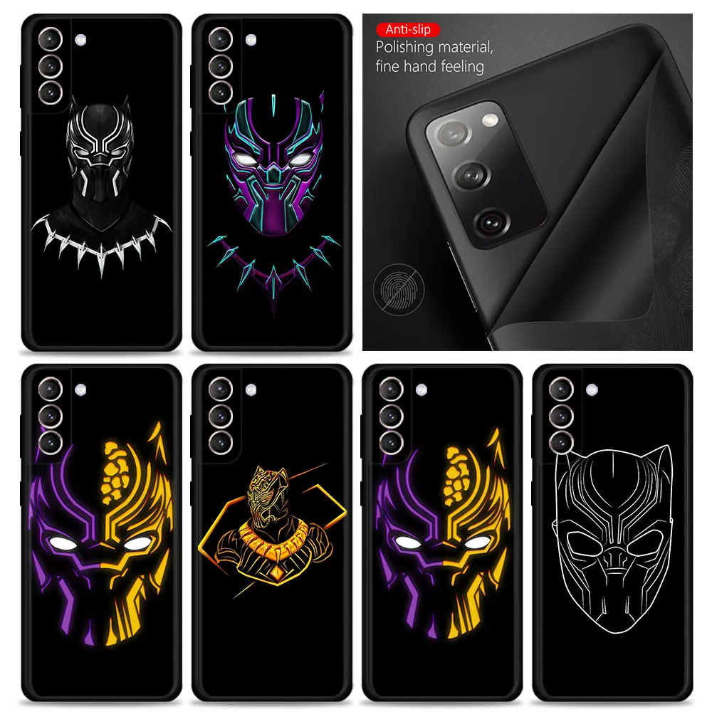 

For Samsung S20 S21 FE Ultra S10 Plus S22 Note 20Ultra 10Plus Case for Galaxy S21FE S20Ultra Cover Marvel Black Panther Wakanda